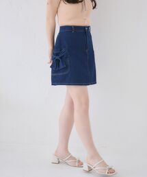 【サイズ展開あり】リボンカーゴデニムSK