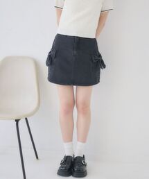【サイズ展開あり】リボンカーゴデニムSK