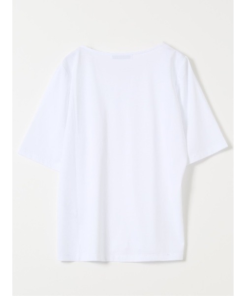 m.f.editorial(エムエフエディトリアル)の「【綺麗目 ストレッチ 接触冷感】m.f.エディトリアル レディース 配色ライン クルーネック 半袖 プルオーバー(Tシャツ/カットソー・レディース・ブラック/ホワイト/ライトグレー・MEDIUM/LARGE)」の15枚目の写真