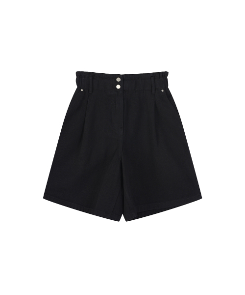 LAP（ラップ）の「コットンシャーリングバンドタックショーツ AS1DP266（その他パンツ・レディース・ホワイト/ブラック・SMALL/MEDIUM）」の5枚目の写真