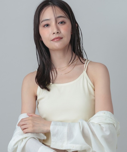 GLOBAL WORK(グローバルワーク)の「MATINEE LINE/カップ付きキャミ/678477(キャミソール・レディース・ブラック/ナチュラル・LARGE/MEDIUM)」の11枚目の写真