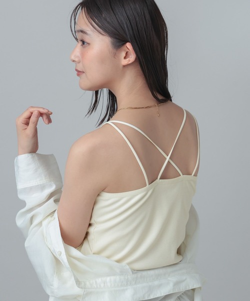 GLOBAL WORK(グローバルワーク)の「MATINEE LINE/カップ付きキャミ/678477(キャミソール・レディース・ブラック/ナチュラル・LARGE/MEDIUM)」の12枚目の写真