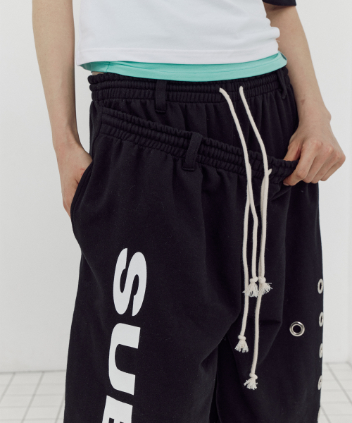SETUP-EXE(セットアップイーエックスイー)の「DOUBLE LAYERED BERMUDA PANTS / BLACK(その他パンツ・レディース・その他・OS)」の6枚目の写真