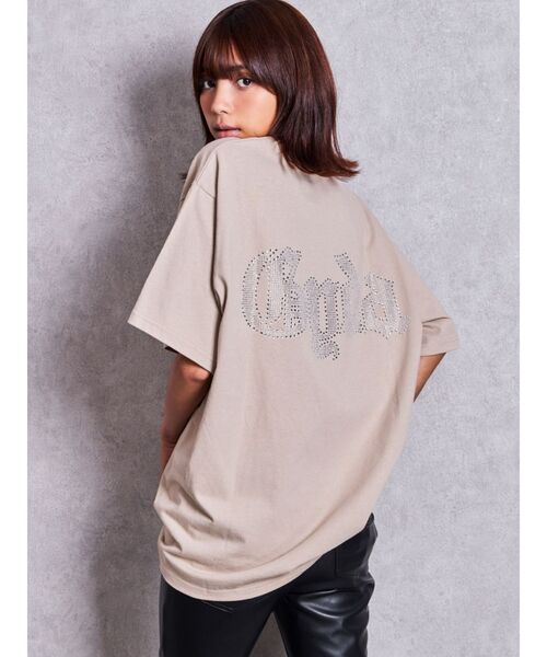 GYDA(ジェイダ)の「GD BACK GYDA BIG Tシャツ(Tシャツ/カットソー・レディース・グレー/ブラック/ベージュ/ピンク/ライトイエロー/オフホワイト・FREE)」の4枚目の写真