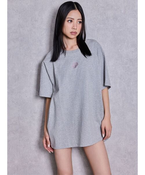 GYDA(ジェイダ)の「GD BACK GYDA BIG Tシャツ(Tシャツ/カットソー・レディース・グレー/ブラック/ベージュ/ピンク/ライトイエロー/オフホワイト・FREE)」の12枚目の写真