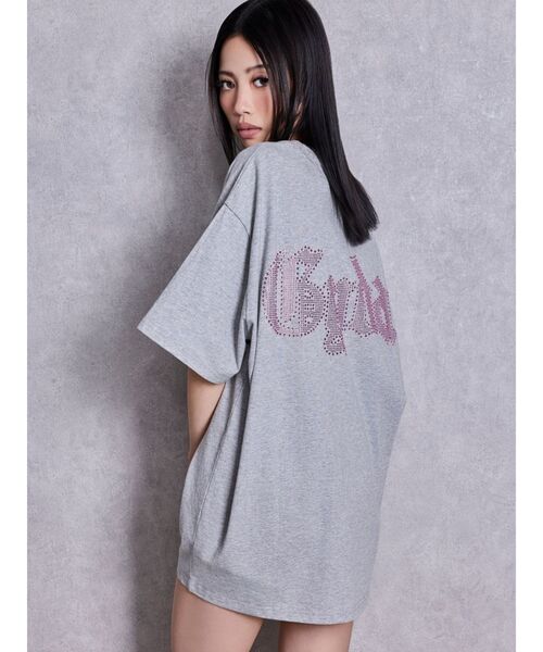 GYDA(ジェイダ)の「GD BACK GYDA BIG Tシャツ(Tシャツ/カットソー・レディース・グレー/ブラック/ベージュ/ピンク/ライトイエロー/オフホワイト・FREE)」の13枚目の写真
