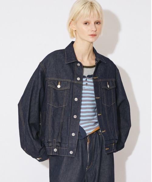 beautiful people(ビューティフルピープル)の「double-end left hand twill denim blouson(デニムジャケット・メンズ・インディゴブルー・38/40/36)」の6枚目の写真