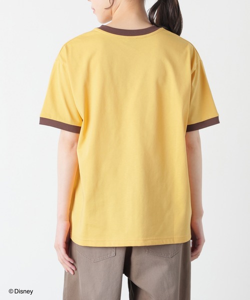 Honeys(ハニーズ)の「【ハニさら・接触冷感・UVカット】ディズニー/リンガーT(Tシャツ/カットソー・レディース・レッド系1/アイボリー系1/イエロー系1/サックスブルー系1/ブラック系1・L/LL/M/S)」の8枚目の写真