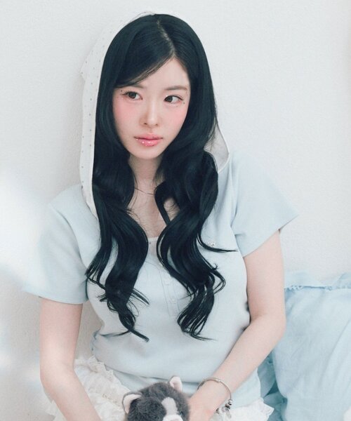 OLIVE des OLIVE(オリーブデオリーブ)の「Milky Star フードTシャツ(Tシャツ/カットソー・レディース・トップグレー/サックスブルー/ブラック・FREE)」の1枚目の写真