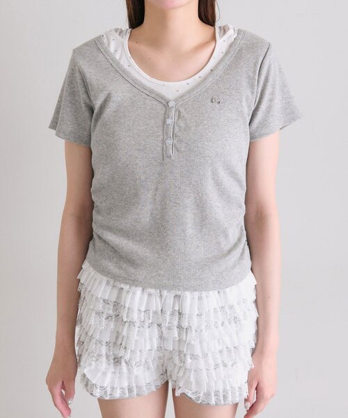 OLIVE des OLIVE(オリーブデオリーブ)の「Milky Star フードTシャツ(Tシャツ/カットソー・レディース・トップグレー/サックスブルー/ブラック・FREE)」の20枚目の写真