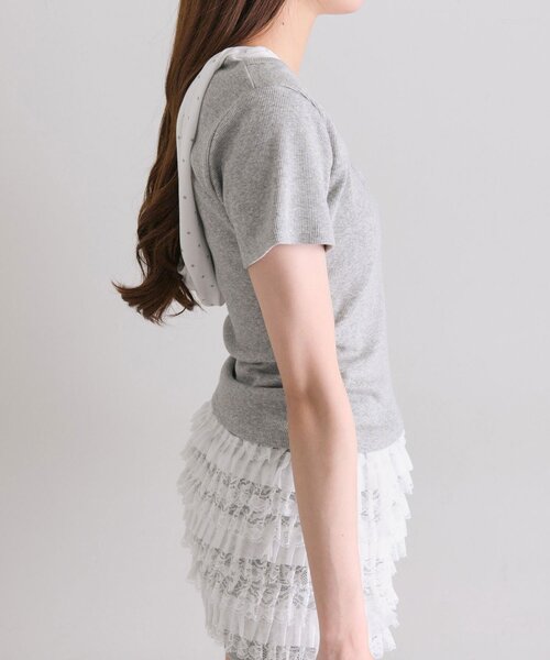 OLIVE des OLIVE(オリーブデオリーブ)の「Milky Star フードTシャツ(Tシャツ/カットソー・レディース・トップグレー/サックスブルー/ブラック・FREE)」の21枚目の写真