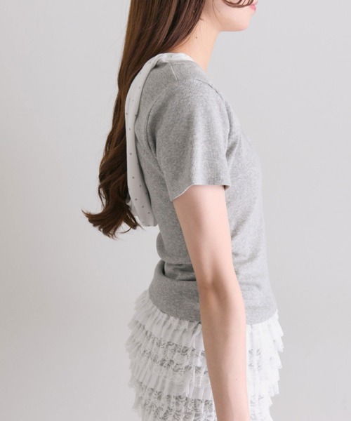 OLIVE des OLIVE(オリーブデオリーブ)の「Milky Star フードTシャツ(Tシャツ/カットソー・レディース・トップグレー/サックスブルー/ブラック・FREE)」の11枚目の写真