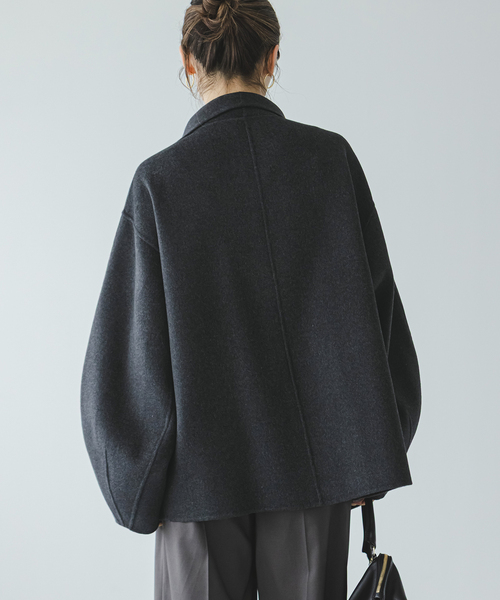 Noble（ノーブル）の「Super160ウール/FOXショートコート（その他アウター・レディース・チャコールグレー/ベージュ/ブラウン・36/38）」の11枚目の写真
