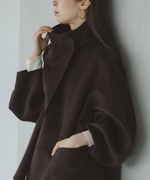 Noble（ノーブル）の「Super160ウール/FOXショートコート（その他アウター・レディース・チャコールグレー/ベージュ/ブラウン・36/38）」の17枚目の写真