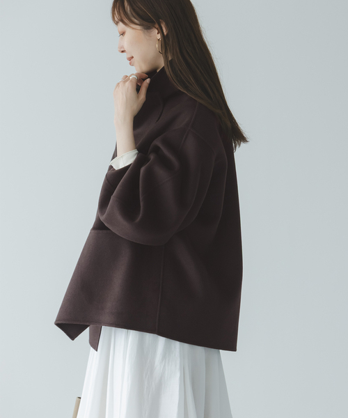 Noble（ノーブル）の「Super160ウール/FOXショートコート（その他アウター・レディース・チャコールグレー/ベージュ/ブラウン・36/38）」の22枚目の写真