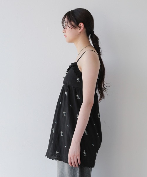 RAGEBLUE(レイジブルー)の「フラワー刺繍ミニワンピース(チュニック・レディース・ブラウン/ブラック・FREE)」の11枚目の写真