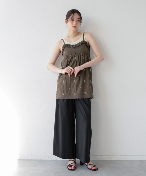 RAGEBLUE(レイジブルー)の「フラワー刺繍ミニワンピース(チュニック・レディース・ブラウン/ブラック・FREE)」の8枚目の写真