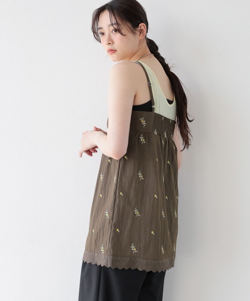 RAGEBLUE(レイジブルー)の「フラワー刺繍ミニワンピース(チュニック・レディース・ブラウン/ブラック・FREE)」の10枚目の写真