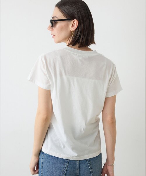 GALLARDAGALANTE(ガリャルダガランテ)の「VネックTシャツ(Tシャツ/カットソー・レディース・ホワイト/チャコールグレー/ベージュ・FREE)」の6枚目の写真