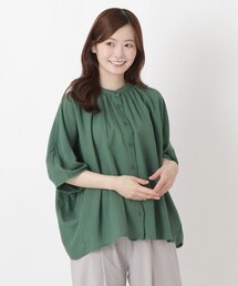 綿麻レーヨンブラウス