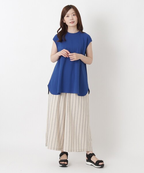 one'sterrace（ワンズテラス）の「9分丈 ワイドパンツ（その他パンツ・レディース・ダークブラウン系8/アイボリー系8/ブラック系8・02）」の14枚目の写真