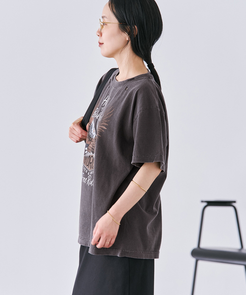 plage(プラージュ)の「EAGLE PRINT TEE(Tシャツ/カットソー・レディース・ベージュ/ブラック・FREE)」の8枚目の写真