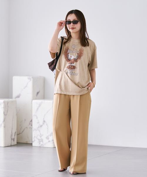 plage(プラージュ)の「EAGLE PRINT TEE(Tシャツ/カットソー・レディース・ベージュ/ブラック・FREE)」の11枚目の写真