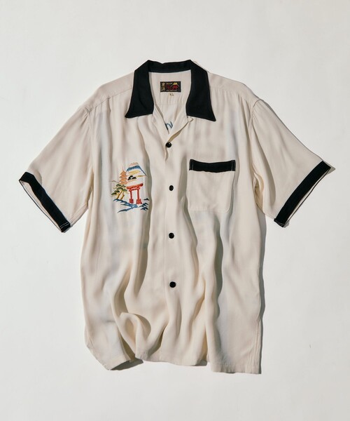 TAILOR TOYO(テーラートウヨウ)の「【TAILOR TOYO/東洋テーラー】SUKA SHIRT JAPAN MAP(シャツ/ブラウス・メンズ・ブラック/グレー/ホワイト・M/L)」の2枚目の写真