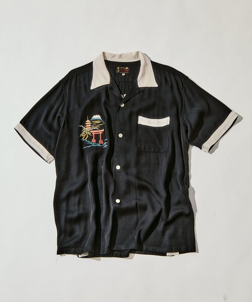 TAILOR TOYO(テーラートウヨウ)の「【TAILOR TOYO/東洋テーラー】SUKA SHIRT JAPAN MAP(シャツ/ブラウス・メンズ・ブラック/グレー/ホワイト・M/L)」の3枚目の写真