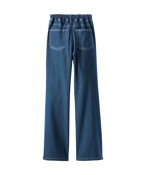 BELLUNA PLUS（ベルーナ）の「裏起毛セミフレアーデニムパンツ７１丈（その他パンツ・レディース・ブラック系/インディゴブルー/ブルー・SMALL/MEDIUM/LARGE/X-LARGE）」の11枚目の写真