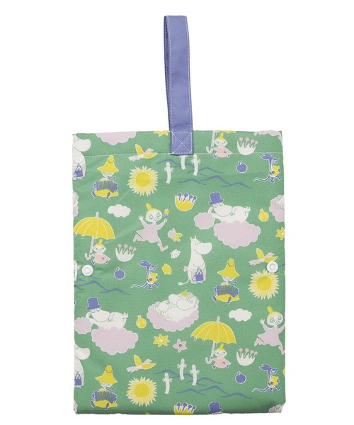 MOOMIN(ムーミン)の「MOOMIN ムーミン 吸水機能付き 2Way折傘バッグ 裏地吸水素材 傘袋 コンパクト 折りたたみ用(エコバッグ/サブバッグ・レディース・グリーン/ミント/ピンク・FREE)」の5枚目の写真