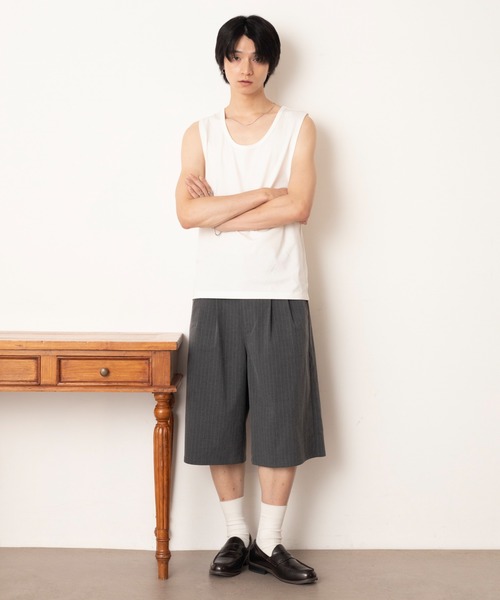 LUCY(ルーシー)の「LUCY/マルチファンクッションタンクトップ(Tシャツ/カットソー・メンズ・ホワイト/ブラック・LARGE/MEDIUM)」の5枚目の写真