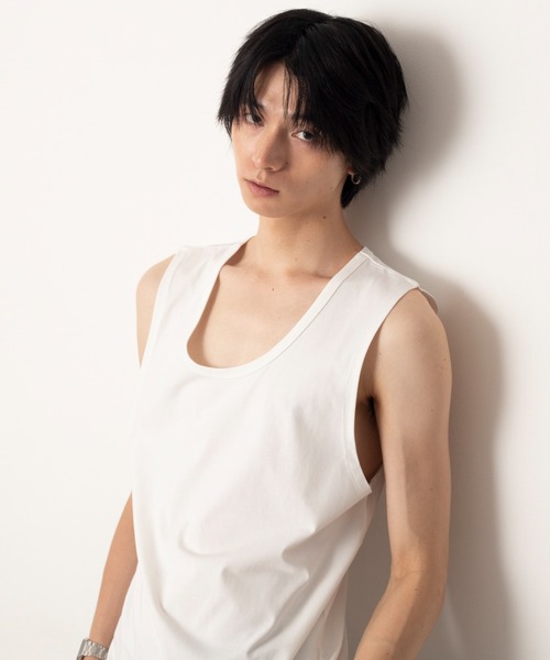 LUCY(ルーシー)の「LUCY/マルチファンクッションタンクトップ(Tシャツ/カットソー・メンズ・ホワイト/ブラック・LARGE/MEDIUM)」の14枚目の写真