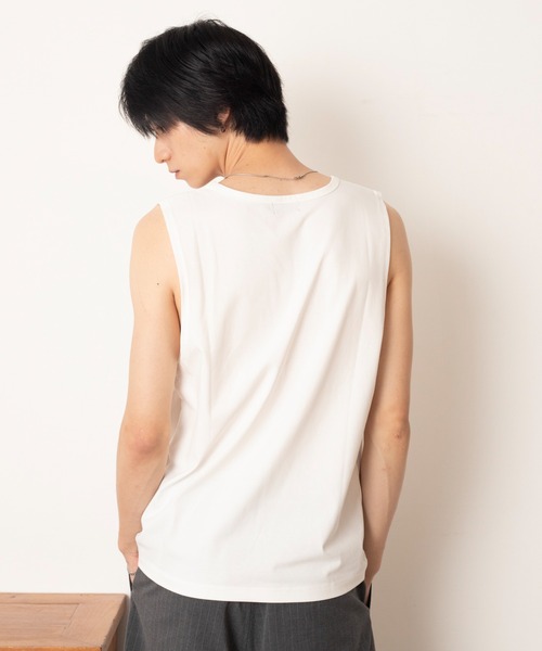 LUCY(ルーシー)の「LUCY/マルチファンクッションタンクトップ(Tシャツ/カットソー・メンズ・ホワイト/ブラック・LARGE/MEDIUM)」の16枚目の写真