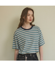 W/ヴィンテージストライプショートスリーブTシャツ(2カラー)