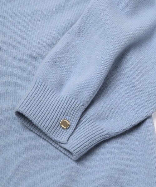 CULLNI(クルニ)の「Super 180s Fine Merino Wool Front Fly Knit Jacket(カーディガン/ボレロ・メンズ・ブラウン/グレー/ライトブルー・1/2)」の6枚目の写真