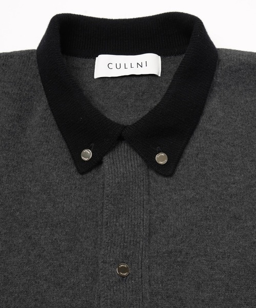 CULLNI(クルニ)の「Super 180s Fine Merino Wool Front Fly Knit Jacket(カーディガン/ボレロ・メンズ・ブラウン/グレー/ライトブルー・1/2)」の7枚目の写真