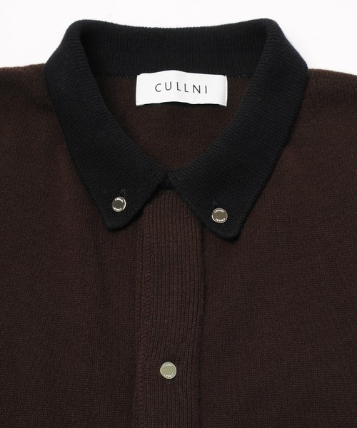 CULLNI(クルニ)の「Super 180s Fine Merino Wool Front Fly Knit Jacket(カーディガン/ボレロ・メンズ・ブラウン/グレー/ライトブルー・1/2)」の10枚目の写真