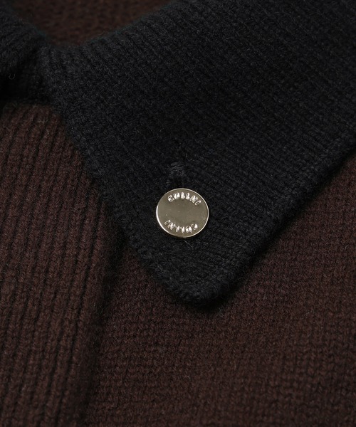 CULLNI(クルニ)の「Super 180s Fine Merino Wool Front Fly Knit Jacket(カーディガン/ボレロ・メンズ・ブラウン/グレー/ライトブルー・1/2)」の11枚目の写真