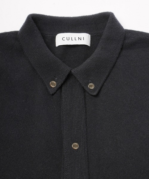 CULLNI(クルニ)の「Super 180s Fine Merino Wool Front Fly Knit Jacket(カーディガン/ボレロ・メンズ・ブラウン/グレー/ライトブルー・1/2)」の13枚目の写真