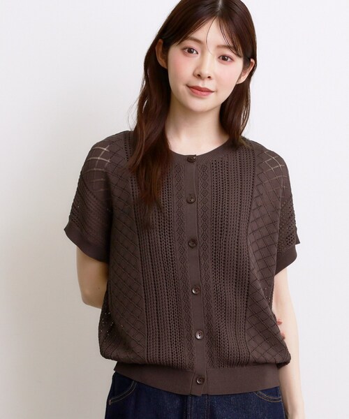 grove(グローブ)の「【2WAY・洗える】透かし編みニットベスト(ベスト・レディース・チャコールグレー/キャメル/オフホワイト・02/03/05/04)」の11枚目の写真