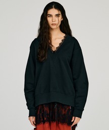PRANK PROJECT | 【2026Autumn Pre-Order】Vネックレーススウェット / V-Neck Lace Sweatshirt(スウェット)