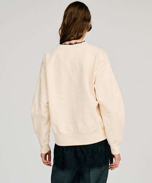 PRANK PROJECT(プランクプロジェクト)の「【2026Autumn Pre-Order】Vネックレーススウェット / V-Neck Lace Sweatshirt(スウェット・レディース・グレー/ホワイト/チャコールグレー・FREE)」の14枚目の写真