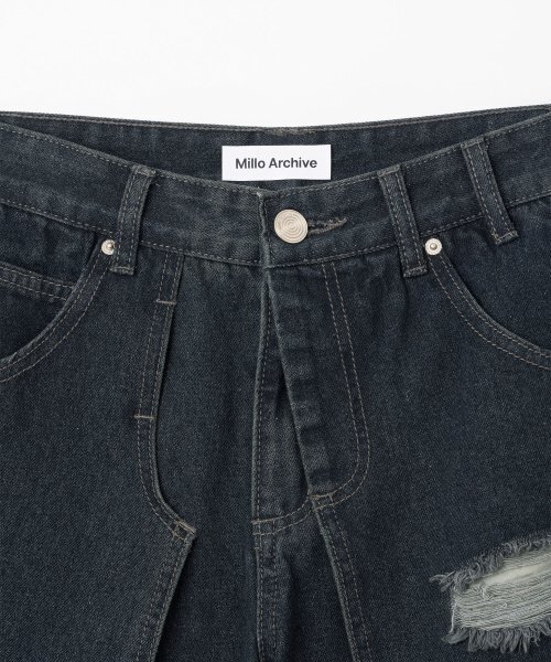 MILLO WOMEN（ミロウーマン）の「レイヤード・デストロイド・ジン [インディゴ]（デニムパンツ・レディース・その他・MEDIUM/SMALL）」の3枚目の写真