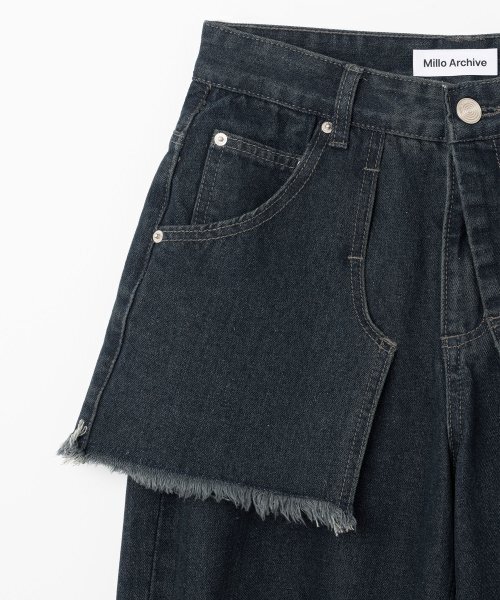 MILLO WOMEN（ミロウーマン）の「レイヤード・デストロイド・ジン [インディゴ]（デニムパンツ・レディース・その他・MEDIUM/SMALL）」の4枚目の写真