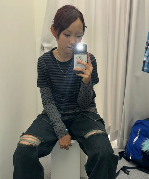MILLO WOMEN（ミロウーマン）の「レイヤード・デストロイド・ジン [インディゴ]（デニムパンツ・レディース・その他・MEDIUM/SMALL）」の8枚目の写真