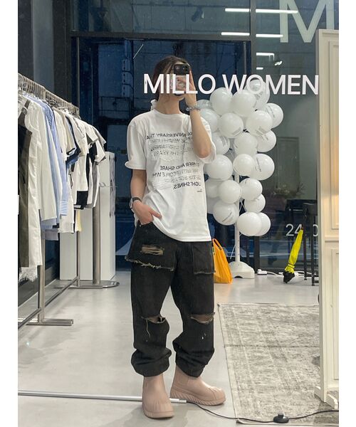 MILLO WOMEN（ミロウーマン）の「レイヤード・デストロイド・ジン [インディゴ]（デニムパンツ・レディース・その他・MEDIUM/SMALL）」の12枚目の写真