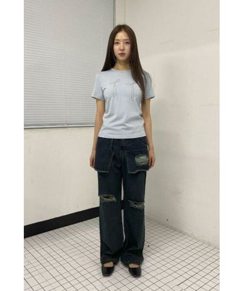 MILLO WOMEN（ミロウーマン）の「レイヤード・デストロイド・ジン [インディゴ]（デニムパンツ・レディース・その他・MEDIUM/SMALL）」の17枚目の写真