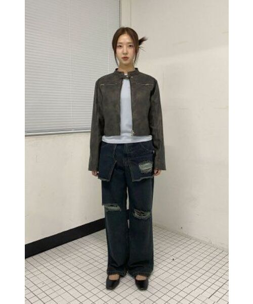 MILLO WOMEN（ミロウーマン）の「レイヤード・デストロイド・ジン [インディゴ]（デニムパンツ・レディース・その他・MEDIUM/SMALL）」の18枚目の写真