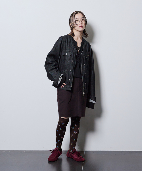 CITYSHOP（シティーショップ）の「《追加2》[THE MOOD]レースアップロングTシャツ（Tシャツ/カットソー・レディース・ホワイト/ブラック・FREE）」の6枚目の写真